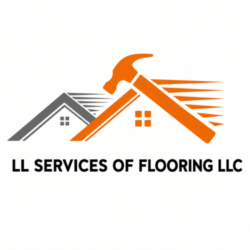 A professional installing flooring.