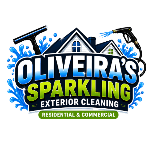 Oliveira's Sparkling Exterior Cleaning team at work